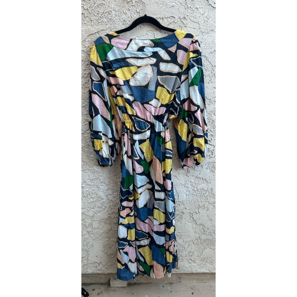 True Destinations Abstract Print Cotton Maxi Dress  Size M